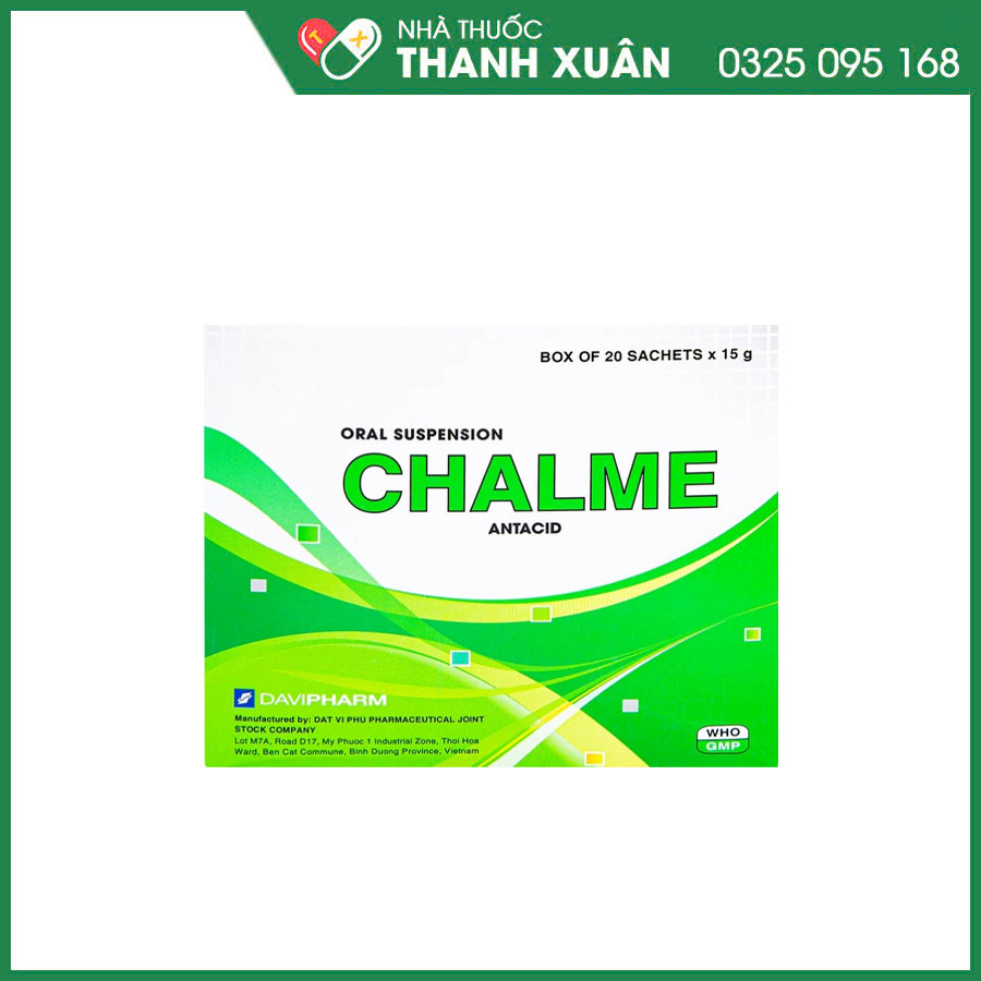 Chalme thuốc điều trị viêm loét dạ dày và làm giảm triệu chứng ợ nóng, khó tiêu, trào ngược dạ dày